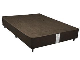 Base Cama Box Casal Suede Marrom 37X138X188 AN