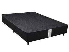 Base Cama Box Casal Suede Preto 37X138X188 AN