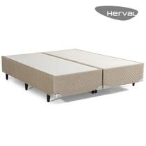 Base Cama Box Herval King Pallace, 39x193x203 cm, Suede Bege