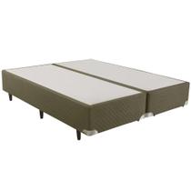 Base Cama Box Herval King Suede, 39x193x203 cm, Verde