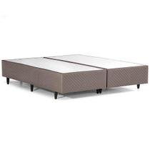 Base Cama Box Herval Queen Lucca, 39x158x198 cm, Marrom Claro