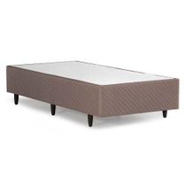 Base Cama Box Herval Solteiro Lucca, 39x88x188 cm, Marrom Claro