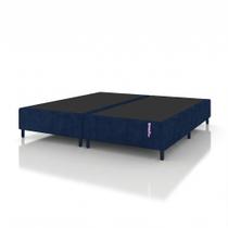 Base Cama Box King 193x203 Jacquard Azul Smartz Blue Woven Reforçada com Chapa Rígida Suporta 100kg/Pessoa Base Cama Box King 193x203 Jacquard Azul Smartz Blue Woven Reforçada com Chapa Rígida Suporta 100kg/Pessoa