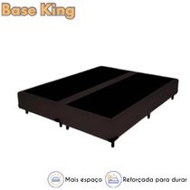 Base Cama Box King em Veludo Premium com 193cm de Largura e 203cm de Comprimento