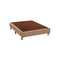 Base Cama Box Ortobom Casal Camurça Bege 138x188x23