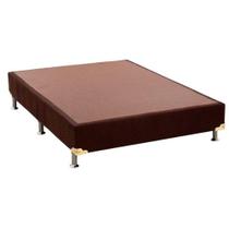 Base Cama Box Ortobom Casal Camurça Marrom 138x188x23