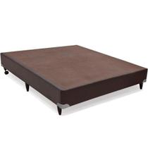 Base Cama Box Ortobom Casal Sintético Marrom 138x188x23