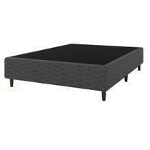 Base Cama Box para Colchão Casal 138x188cm Flávia Cinza Umaflex