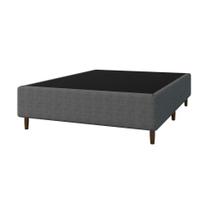 Base Cama Box para Colchão Casal 138x188cm Talia Cinza Umaflex