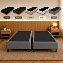 Base Cama Box para Colchão Casal Queen Cama Box Queen Bravus modelo Bipartido 158x198x44 Vtech