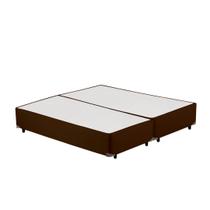 Base Cama Box Queen (158x198x37) Suede Chocolate