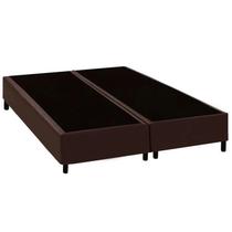 Base Cama Box Queen Bipartido Marrom Sintetico 40x158x198 - Santo Box FR Base Cama Box Queen Bipartido Marrom Sintetico 40x158x198 - Santo Box FR