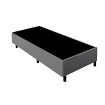 Base Cama Box Queen Gazin 79x198x27cm Suede Linho Grafite 1 Un