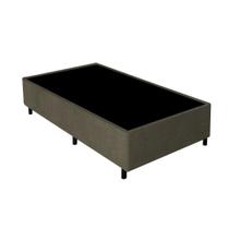 Base Cama Box Queen Gazin 79x198x39cm Suede Liso Marrom