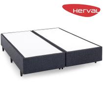 Base Cama Box Queen Herval Forli, 39x158x198 cm, Cinza - 100063495