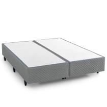 Base Cama Box Queen Herval Parma, Cinza, 39 x 158 x 188 cm - 198016