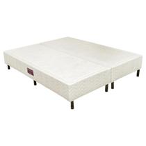 Base Cama Box Queen Orthocrin Fit Bege Queen 158x198x24 Bipartido Alto Suporte