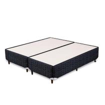 Base Cama Box Queen Orthocrin Fit Black 158x198x24 Bipartido