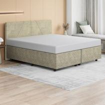 Base Cama Box Queen Size Suede Bordado - SkyBox