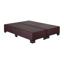 Base Cama Box Queen Sommier Suede Vinho Base Cama Box Queen Sommier Suede Vinho