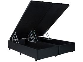 Base Cama Box Queen V-Joy Bipartido com Baú 38x158x198cm Bravus Base Cama Box Queen V-Joy Bipartido com Baú 38x158x198cm Bravus