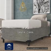 Base Cama Box Solteirão Luna I - 188x0,88 - Santa Cama (Cinza)