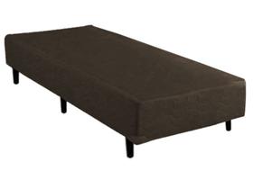 Base Cama Box Solteirão Suede Marrom 37X108X188 AN