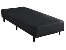 Base Cama Box Solteirão Suede Preto 37X108X188 AN