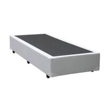Base Cama Box solteiro 88x188 Branco sintético acolchoes