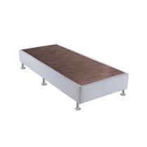 Base Cama Box solteiro 88x188 Branco sintético acolchoes Base Cama Box solteiro 88x188 Branco sintético acolchoes