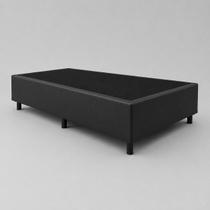 Base Cama Box solteiro 88x188 preto sintético acolchoes Base Cama Box solteiro 88x188 preto sintético acolchoes