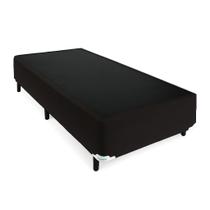 Base Cama Box Solteiro 88x188x25 - Marrom Suede