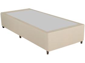 Base Cama Box Solteiro 88x188x38cm Bege Suede Veludo Prince