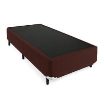 Base Cama Box Solteiro 88x188x42 - Marrom Suede