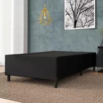 Base Cama Box Solteiro 88x188x42 - Preta Suede