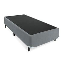 Base Cama Box Solteiro Cinza Suede88x188x30