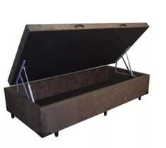 Base Cama Box Solteiro com Baú 42x88x188cm