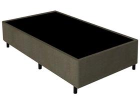 Base Cama Box Solteiro Gazin 88x188x39cm Suede Liso Marrom