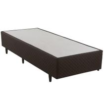 Base Cama Box Solteiro Herval Cardiff, 39x96x203 cm, Marrom