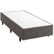 Base Cama Box Solteiro Herval Pequim, 39x88x188 cm, Cinza