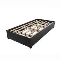 Base Cama Box Solteiro Imperatriz Com Pés Preto Viero Preto Base Cama Box Solteiro Imperatriz Com Pés Preto Viero Preto