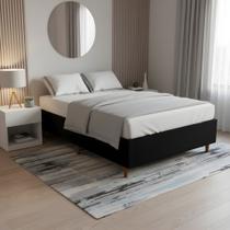 Base Cama Box Solteiro Padrão 88x188x37 Cor Preto
