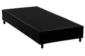 Base Cama Box Solteiro Preto Suede Premium 40x88x188 - Santo Box FR
