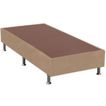 Base Cama Box Solteiro Suede 25x88x188 Cor Marrom Base Cama Box Solteiro Suede 25x88x188 Cor Marrom