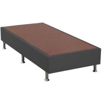 Base Cama Box Solteiro Suede 25x88x188 Cor Preto Base Cama Box Solteiro Suede 25x88x188 Cor Preto