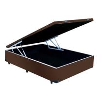 Base Cama Box Viúva Baú 41x188x128 Cor Marrom Base Cama Box Viúva Baú 41x188x128 Cor Marrom