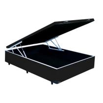 Base Cama Box Viúva Baú 41x188x128 Cor Preto Base Cama Box Viúva Baú 41x188x128 Cor Preto
