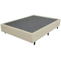 Base Cama Casal 37x138x188cm material sintético Cor Bege Base Cama Casal 37x138x188cm material sintético Cor Bege