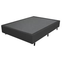 Base Cama Casal 37x138x188cm Suede Cor Preto Base Cama Casal 37x138x188cm Suede Cor Preto