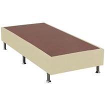 Base Cama Solteiro Suede 37x88x188 Cor Bege Base Cama Solteiro Suede 37x88x188 Cor Bege